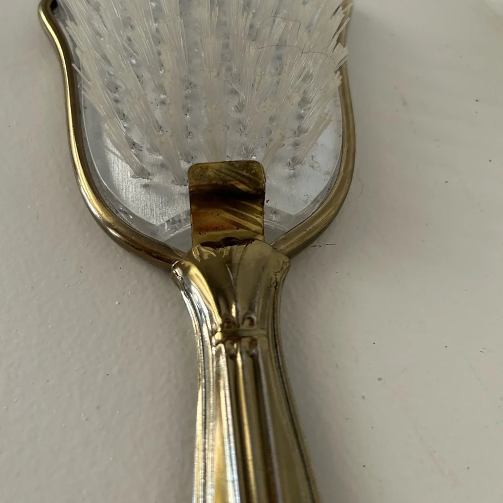 Vintage 1960s vanity‎ brush diamond print